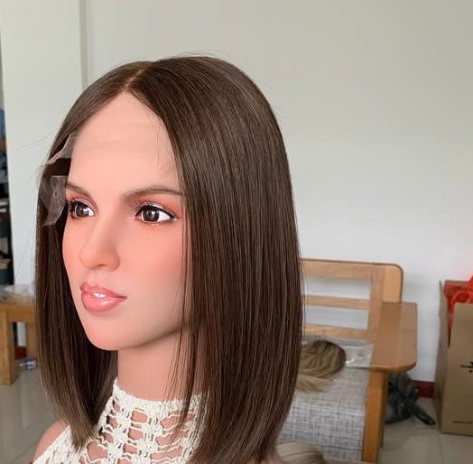Jewish Wigs Double Drawn Virgin Human Hair Lace Front Wigs| Low Density