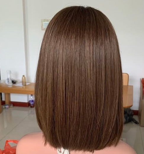 Jewish Wigs Double Drawn Virgin Human Hair Lace Front Wigs| Low Density