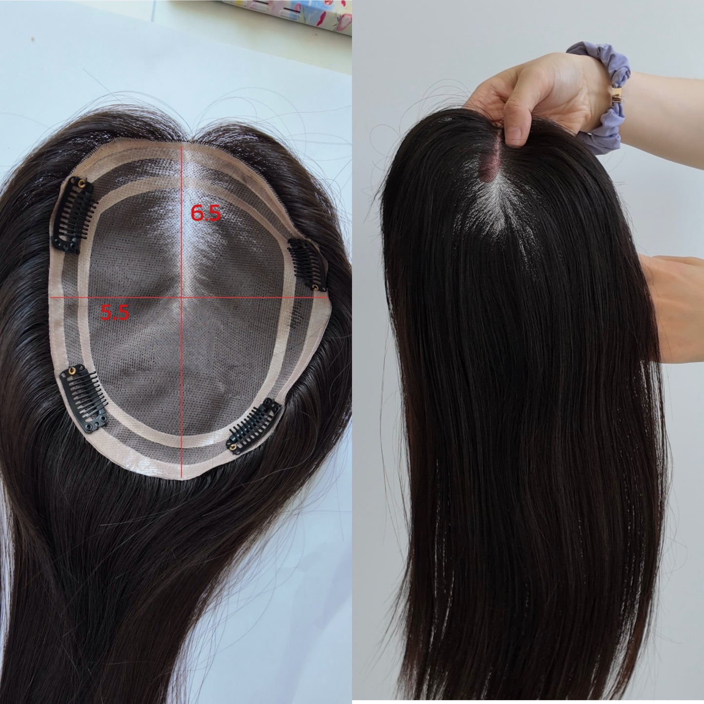 6.5“×5.5” MONO Top Virgin Human Hair Topper