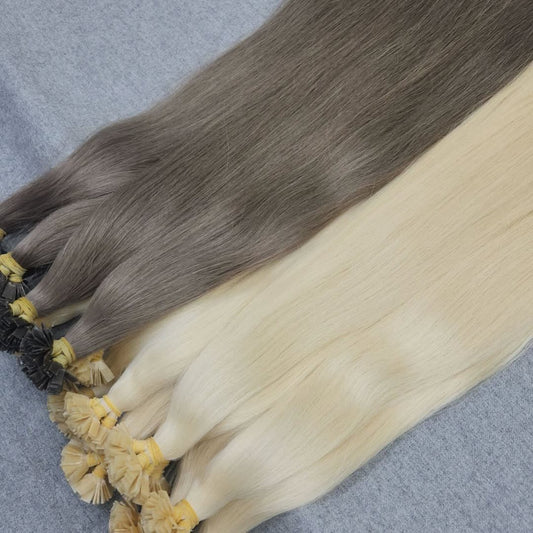 Flat Tip Hair Extensions | Remy Human Hair Keratin Flat Tip Human Hair Extension