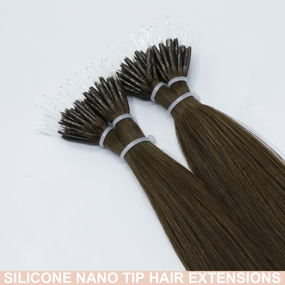 30" Nano Tip #T6.2-6.2/PLA Hollywood Bronde Human Hair Extensions - Michelle