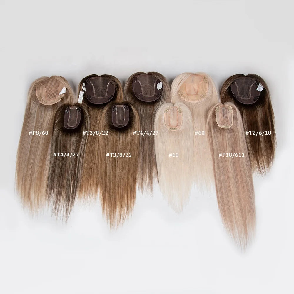 Hair Topper High Quality Russian Human Hair Mono Lace Hair Toppers for Bald Women