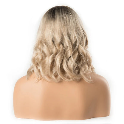 Kosher Wigs No Layer Balayage Silk Base Wigs Blonde Highlights Color Silk Top European Hair Jewish Wigs